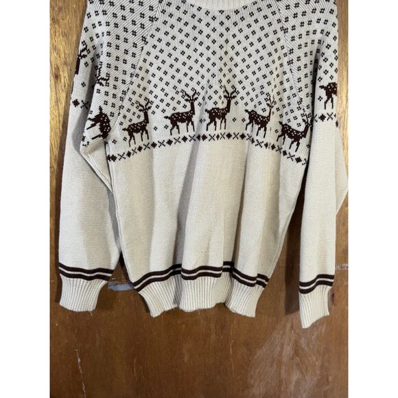 Vintage Ten West Knit Sweater Winter‎ Deer Women’s Medium M - Picture 3 of 9